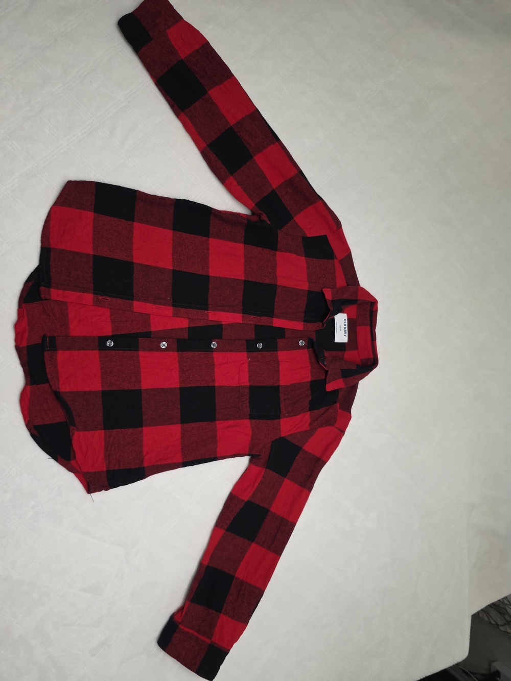 Old Navy Red and Black Buffalo Plaid Shirt